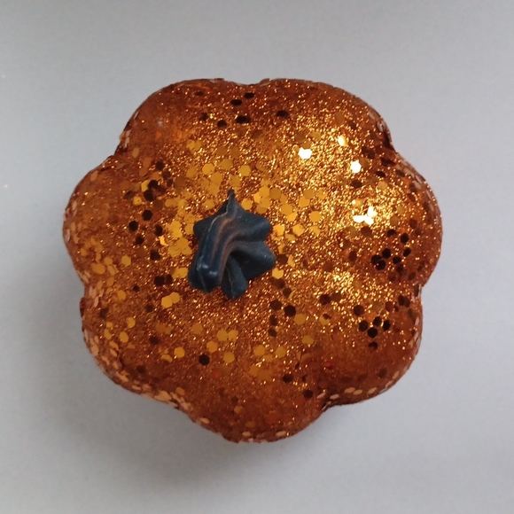 Sparkly Light up Jack-o'-lantern Pumpkin Halloween Decoration Orange Glitter - Picture 9 of 17